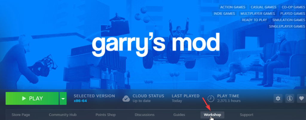 GMod Workshop Tab